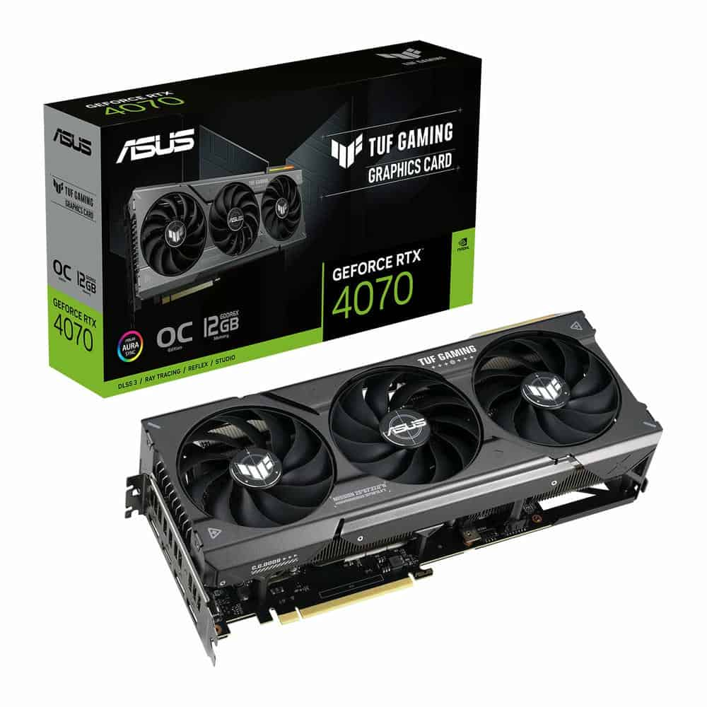 ASUS NVIDIA GeForce RTX 4070 12GB TUF Gaming OC Ada Lovelace Graphics Card